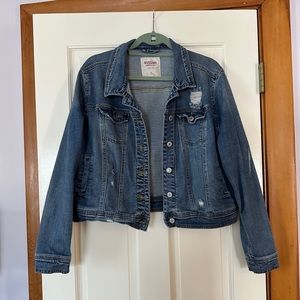 Mossimo Distressed Jean Jacket XXL